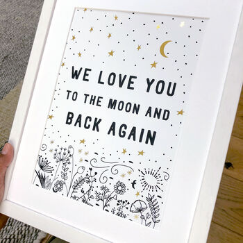 I Love You To The Moon And Back Again Print, 3 of 4