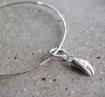 Sterling Silver Crab Claw Bangle, 4 of 6