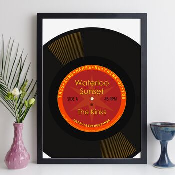 Personalised Music Print For Her Favourite Song, 9 of 12