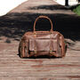 Genuine Leather Weekend Overnight Bag, thumbnail 6 of 12