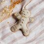 Luxury Irish Linen Festive Gingerbread Man Christmas Tree Decoration, thumbnail 4 of 7