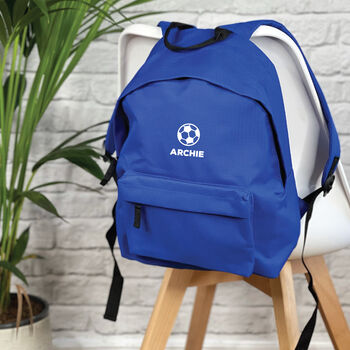 Kids Personalised Football School Rucksack, 3 of 5