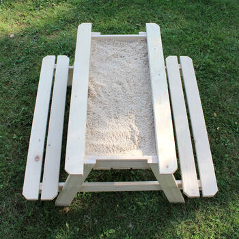 Childrens Picnic Table With Sandpit, 4 of 8