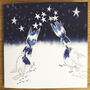 Inky Blue Christmas Robin Cards Set Of Five, thumbnail 6 of 6