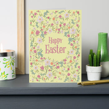Floral Happy Easter Card, 2 of 2
