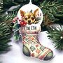 Personalised Chihuahua Christmas Stocking Bauble, thumbnail 2 of 2