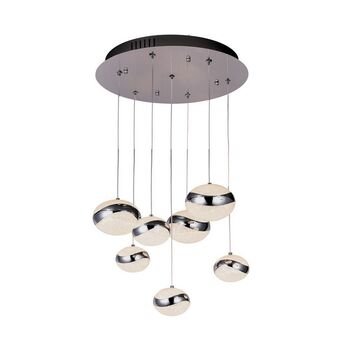 Integrated LED Seven Light Cluster Drop Ceiling Pendant, 2 of 2