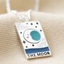 Enamel Tarot Card Necklace In Silver Plating, thumbnail 7 of 11