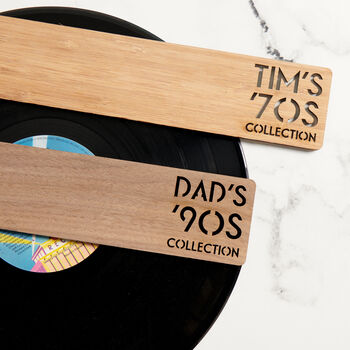 Personalised Walnut Record Divider, 2 of 4