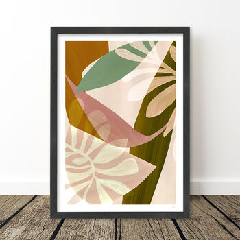 Earth Tone Abstract Leaf Wall Art, 10 of 11