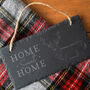 Stag 'Home Sweet Home' Illustrated Slate Sign, thumbnail 1 of 2