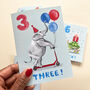 Elephant 3rd Birthday Card, thumbnail 5 of 6