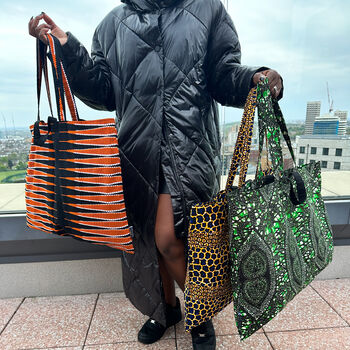 Extra Large African Print Tote Bag | Nkechi Print, 4 of 7