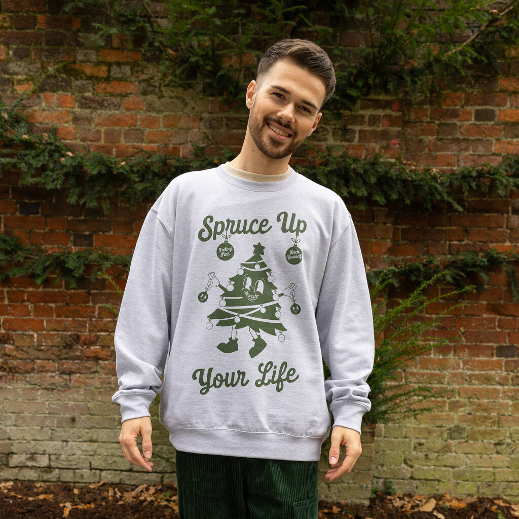 Spruce Up Your Life Men's Christmas Jumper, 1 of 4
