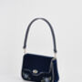 Rose Embroidered Blue Clutch, thumbnail 7 of 9