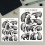 Badgers Wildlife Watercolour Postcard, thumbnail 2 of 8