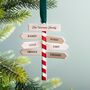 Family Sign Post Hanging Christmas Decoration, thumbnail 1 of 2