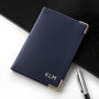 Personalised Navy Leather Passport Cover, thumbnail 2 of 8