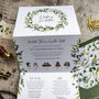 Eucalyptus Wedding Invitation With Timeline, thumbnail 8 of 9