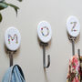 Personalised Children's Floral Initial Hooks, thumbnail 1 of 1