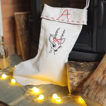 Personalised Hand Embroidered Christmas Stockings, 7 of 10