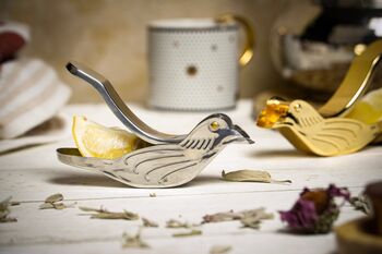 Handmade 14k Gold‑Plated Bird Lemon Juicer, 5 of 7