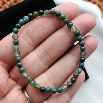 Moss Agate Crystal Bracelet For Balance And Growth, 4 of 7