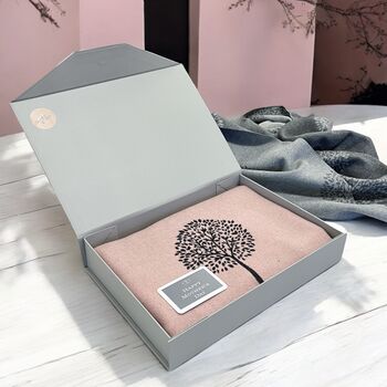 Gift Boxed Cashmere Tree Of Life Scarf, 2 of 11