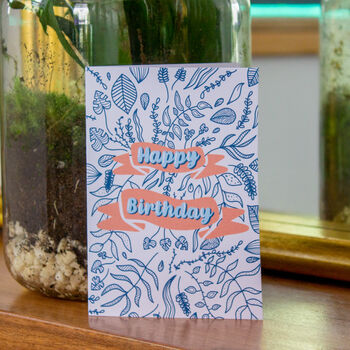 Botanical Happy Birthday Card, 5 of 9