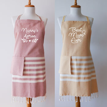 Personalised Cotton Kitchen Apron And Kitchen Towels, 2 of 11