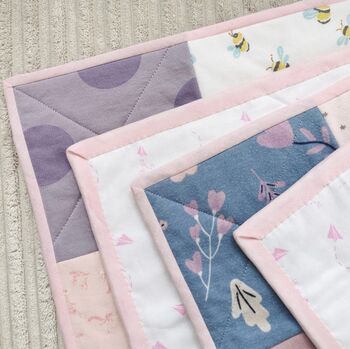 Memory Quilted Blanket, T Shirt Quilt, Baby Clothes Blanket, Cot Size Blanket, Keepsake Quilt, Travel Blankets Size, 1st Birthday Gift, 5 of 11
