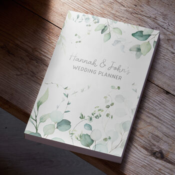 Personalised Wedding Planner Book | Eucalyptus | Engagement Gift, 9 of 12