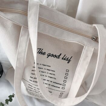 'The Good List' School Tote Bag, 3 of 7