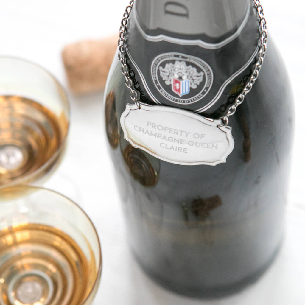 Personalised Champagne Bottle Tag