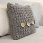Puff Stitch Cushion Crochet Kit, thumbnail 1 of 6