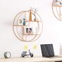 Rose Gold Industrial Metal Round Floating Shelf, thumbnail 7 of 7