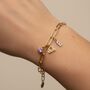 Charm Builder™ Gold Paperclip Chain Multi Charm Bracelet, thumbnail 1 of 10