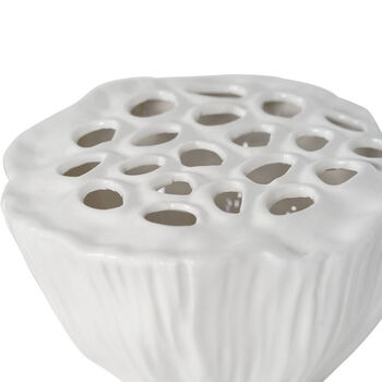 White Lotus Stem Hole Vase, 6 of 9