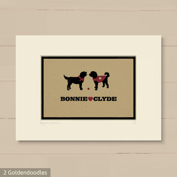 Personalised Goldendoodle Print For One Or Two Dogs, 11 of 12