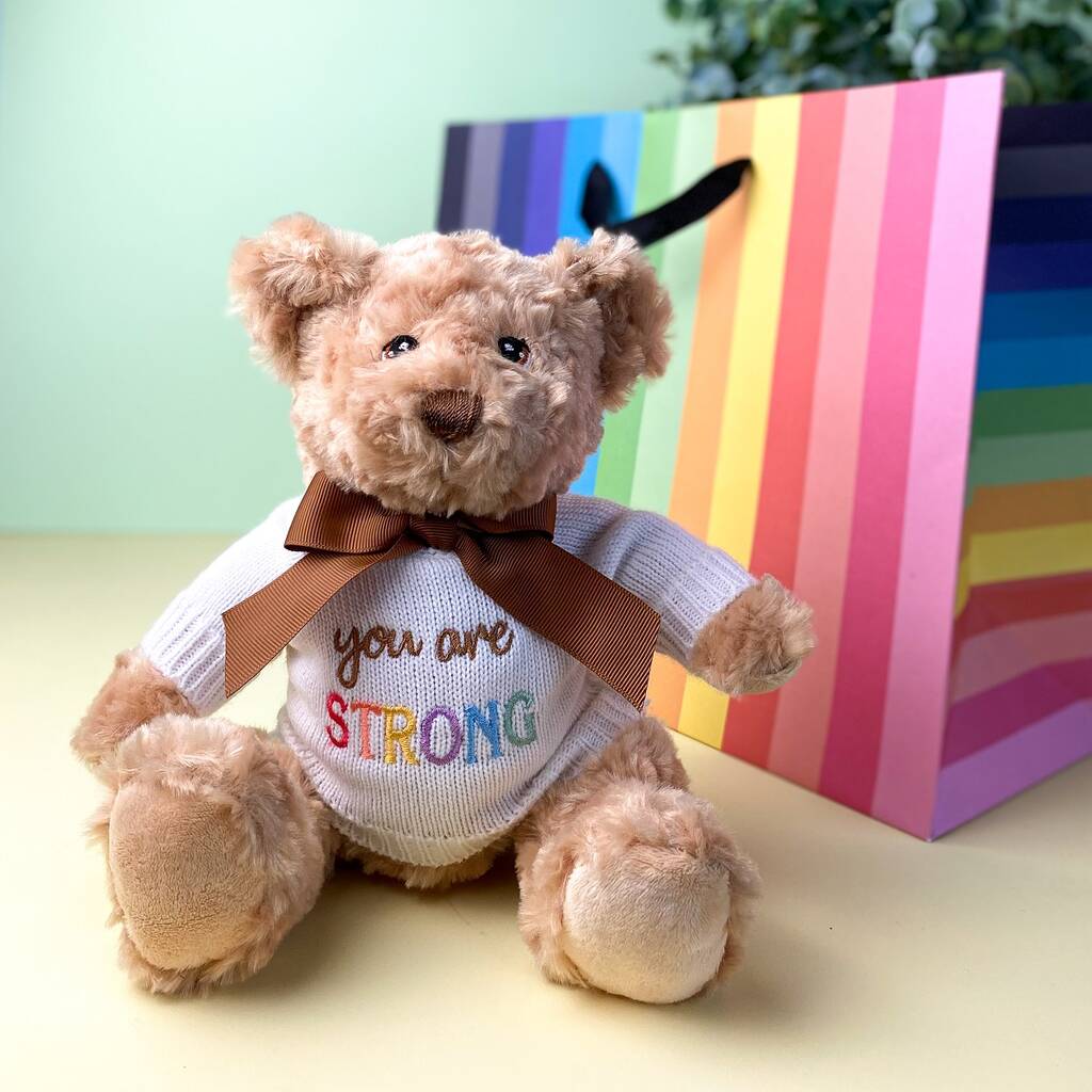 Keeleco Recycled Dougie Caring Bear 'You Are Strong', 1 of 4