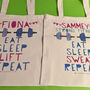 Eat Sleep Lift Repeat Personalised Gym Bag, thumbnail 5 of 8