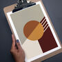 Abstract Geometric Print In Orange Earth Tones, thumbnail 5 of 6