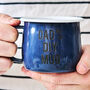 Personalised Coloured Engraved Enamel Mug, thumbnail 1 of 3
