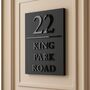 Large Portrait Matte Black House Sign With Raised Lettering, thumbnail 4 of 8