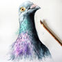 Inky Pigeon Compact Mirror, thumbnail 4 of 4