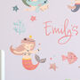 Personalised Mermaid Ocean Wall Sticker For Kids Room, thumbnail 2 of 2