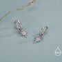 Detachable Starburst Hoop Earrings Sterling Silver, thumbnail 4 of 11