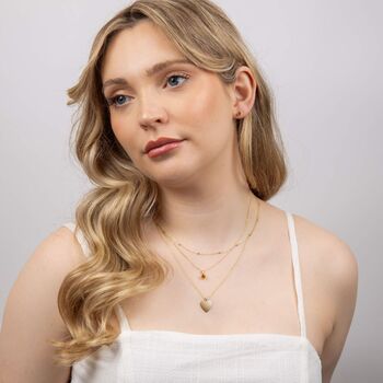 Personalised Solid 9ct Gold Heart Disc Pendant Necklace, 5 of 10