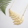 Statement Gold Plated Fern Necklace, thumbnail 3 of 6