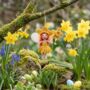 Handmade Felt Daffodil Fairy Hanging Decoration, thumbnail 5 of 5
